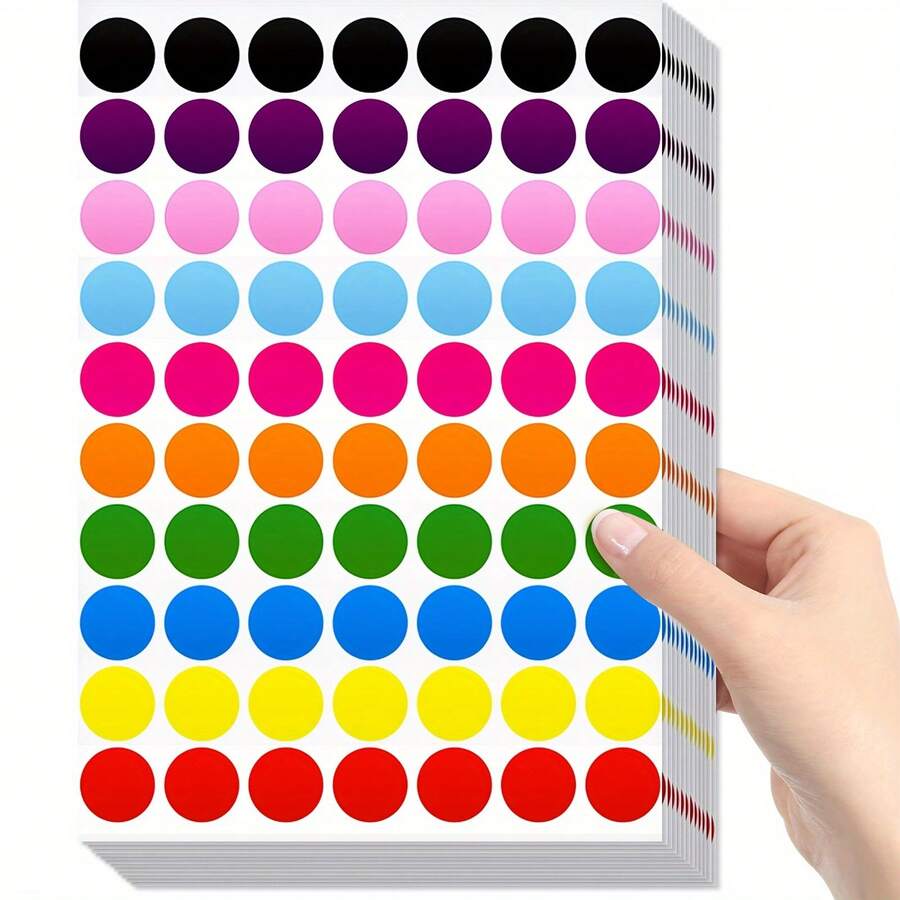 Colorful Dot Stickers, Suitable For Adults, Used For Marking, Coding, Categorizing, Prioritizing, Envelope Sealing And Art Education - Colorful Dot Stickers - View 1