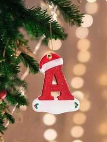 1pc Christmas Tree Decoration Letter Pendant 26 Letters Acrylic Pendant Xmas New Year Decor Ornament Home Holiday,Christmas Tree Ornaments For Ornament Personalized,Christmas - A - View 6