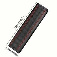 1pc Artificial Leather Car Seat Belt Shoulder Pad, Suitable For Children And Adults, Universal Fit, Decorative Car Accessory - Multicolor - View 4