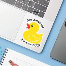 1PC Funny Sarcastic Quote Decal Sticker, Workplace Humor Vinyl Sticker For Kindle Laptop, Waterproof Laptop Sticker For Water Bottle Journal Travel Case, Quirky Gift For Coworker Friends Sibling Teens Adults - Multicolor - View 1