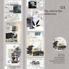 1 Roll Vintage Landscape & Handwritten Collage Material Paper, Aesthetic Retro Decorative Paper For Journaling, DIY Handcraft And Album Decoration,Search Tags - A - View 7