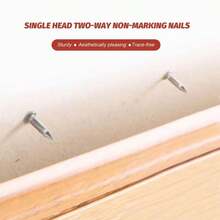 100pcs Double-Headed Seamless Nails, Baseboard Decorative Trim Wood Invisible Fasteners - 100PCS - View 4