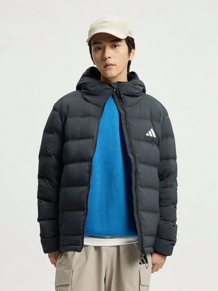 Adidas Men's HELIONIC S HD J Down Jacket - Thick Down Jacket - Short KH3993 - Black - View 1
