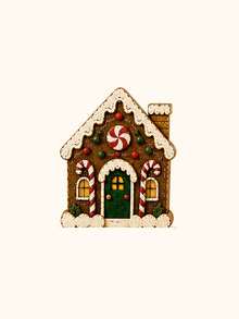 1/6pcs Vintage Christmas Figurines Set, Rustic Snowman Fairy Reindeer Santa Nutcracker & Gingerbread House Tabletop Decorations, Farmhouse Xmas Decor For Mantel, Shelf, Entryway, Bedside Table, Holiday Display & Winter Home - Multicolor - View 15