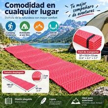 Foldable XPE Camping Mat 190x57x2cm, Egg Crate Design Sleeping Pad For Moisture Insulation And Outdoor Comfort, Lightweight And Portable - Predetermined - View 6