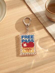 1pc/8pcs K-Pop EN-HYPEN Members Aesthetic Acrylic Keychains, Member Series Stamp Design, Rectangular Pattern Pendant, Backpack And Car Key Accessories, K-Pop Fans And ENGENE Fan Gifts - Multicolor - View 8