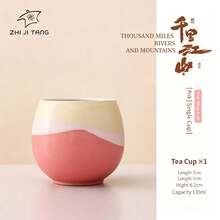 4pcs Ceramic Tea Cup Set - Japanese Pottery Coffee Cups With Gift Box, Modern Wabi-Sabi Style Art Cups, Suitable For Tea, Coffee, Latte, Cappuccino - Elegant Gift For Birthday, Wedding, Housewarming (Multi-Color) - Multicolor - View 11