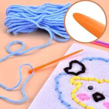 6Pcs Non-Woven Fabric Sewing Boards DIY Embroidery Kit For Children Kids Cartoon Animal Fruit Traffic DIY Material Sewing Craft - A - View 8