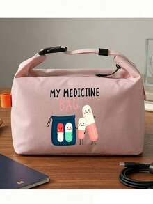 Large Capacity Medical Themed Handbag, Medicine Bag Pattern, Compact Pill Organizer And First Aid Kit, Daily Portable Medication Storage Solution, Multi-Functional Portable Travel Organizer Bag For Storing Medicine, Toiletries, Cosmetics, Data Cables; Combines Medical Bag And Handbag Functions, Suitable For Business, Vacation, Camping, Dorm, Daily And Home Use, Nurse's Day Gift, Christmas Gift. - Multicolor - View 11