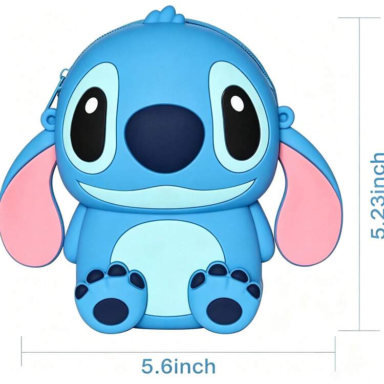 1/3/4件組 Disney Stitch 可愛卡通矽膠斜背零錢包，多功能防水包 - 多款 - 查看 8