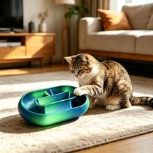 1pc New 2026 Gradient Infinity Loop Track Ball Toy, Self Play Interactive Puzzle Toy For Indoor Cat Kitten, Relieve Boredom Pet Play Supplies, 2 Colors Available - View 8