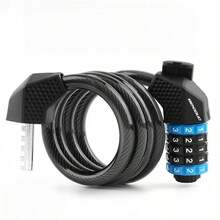 1pc 5-Digit Combination Bicycle Steel Cable Lock, 1.2m Adjustable Anti-Theft Bike Lock With Mounting Bracket - Multicolor - View 9