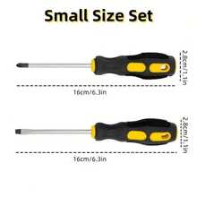 2pcs Magnetic Screwdriver Set, And Flat Head, Non-Slip Ergonomic Handle, Home Repair And DIY Tools, Men's Gift - Multi-color - View 4