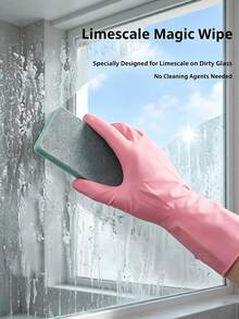 Magic Cleaning Scrub, Commercial Industrial Limescale Cleaning Brush, Household Multi-Functional Double-Sided Powerful Scrubbing Tool, Dry And Wet Use For Easy Cleaning; Widely Applicable To Bathroom Tempered Glass, Makeup Mirror, Shower Tile Gaps, Household Glass Windows, Kitchen Sink, Washbasin, Bathroom Hardware Surfaces And More Cleaning Scenarios. - Multicolor - View 3