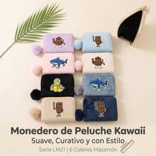 Cartera de felpa para mujer - LM21-MORADO - Ver 3