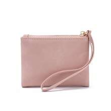 PRETTYZYS Dompet Pendek Baru, Dapat Dilipat, Motif Cetak, Kulit PU, Jendela ID, Tempat Kartu, Dompet Koin, Tali Pergelangan Tangan, Dompet Kecil, Dompet Pelajar, Hadiah Natal untuk Anak Perempuan, Perlengkapan Sekolah Sehari-hari, Semua Musim - Baby Pink - View 4