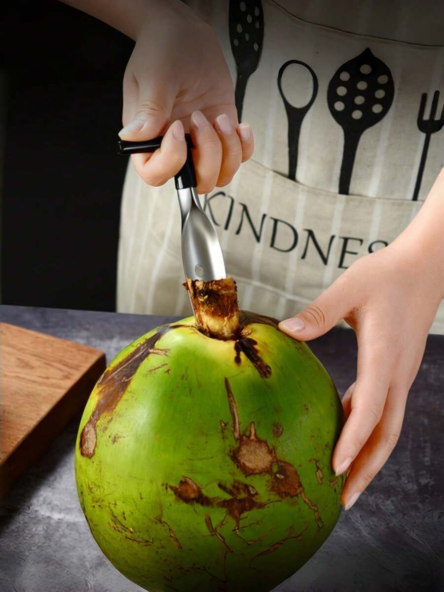 Outdoor Camping Manual Coconut Opener, Stainless Steel Fruit And Vegetable Tool, Meat Extractor And Shell Opener Tool