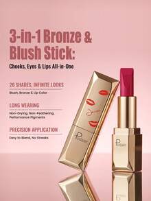 Pudaier 1pc Pink Nude Waterproof Non-Fading Lipstick, Suitable For All Skin Tones, Perfect Valentine's Day Gift For Her - 13 - View 4