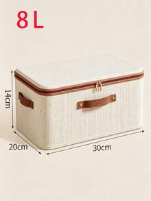 XD Foldable Fabric Storage Box, Linen Texture, With Zipper And Handles, Large Capacity, Suitable For Storing Clothes, Bedding And Wardrobe - Multicolor - View 12