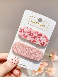 14pcs/Set Girls Toddler & Big Kids Colorful Fabric BB Hair Clips, Sweet & Cute Bubble Hair Clips, Simple Versatile Hair Accessories Hair Clips (Cardboard Backing Style Randomly Shipped) - Multicolor - View 6