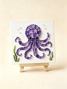 1pc Handmade Sea Glass Mosaic Set, Including Jellyfish, Octopus And Other Marine Creatures, Suitable For Home, Dining Table, Bedside Table, Indoor Decoration And Office Use, Perfect For Adults And Beginners, Great Holiday Gift - Multiple Styles - View 13