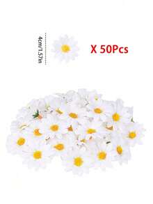 White Daisy Artificial Flowers, Fake Daisy Heads, Spring Wildflowers, Suitable For Party Decoration (Vase Not Included), Valentine's Day, Birthday Gift, Graduation Ceremony Gift, Autumn Decoration - Daisy - View 20