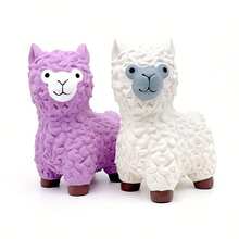 1pc Random Color Medium Dog Latex Squeaky Alpaca Pet Chew Toy Durable Teething Pet Toy - Multicolor - View 4