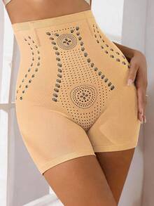 Women's High Waist Tummy Control Seamless Butt Lifting Shaping Panties - Mustard Yellow - View 6