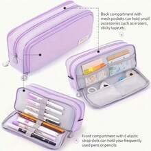 Multi-Layer Multi-Function Storage Bag With Dividers, Suitable For Women's Cosmetics, Makeup Tools, Student Pencils, Markers And Other Learning Supplies, Home Organization, Convenient For Travel, Best Gift Choice - View 8