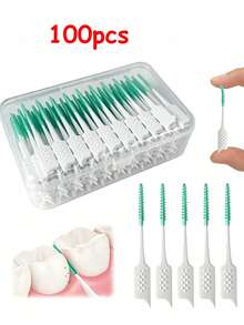 150/100/40/1pc Mini Floss Pick – Floss Pick, Soft Silicone Interdental Brush, Disposable Flosser, Helps Remove Food Particles And Maintain Oral Hygiene; Compact Storage Case Makes It An Essential For Travel And Daily Use - Multicolor - View 7