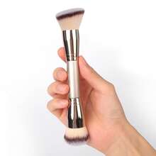 Makeup Brush Dual-Ended Makeup Brush Multi-Function Makeup Brush Foundation Brush Powder Brush Concealer Face Makeup Brush - Champagne - View 1