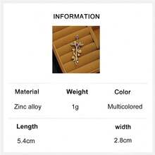 1PC Thorn Rose Sword Pendant Brooch - Retro Cross-Shaped DIY Jewelry / Brooch And Pendant Dual Use For Men/Women Alike - Multicolor - View 9