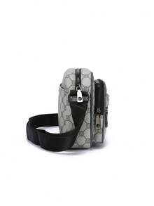 Men's Shoulder Bag Horizontal Square Versatile Youth Small Square Bag Large Capacity Casual Bag - Grey - View 8