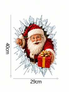 Christmas Window Stickers, Santa Claus/Snowflake/Gingerbread Man/Snowman/Reindeer/Nutcracker Patterns, Reusable, Christmas Decoration Winter Window Decals, Static Adsorption, Suitable For Home Office Glass Doors & Windows Decoration, Wall Stickers, Room Decor, Bedroom Decor, Kitchen Decor, Home Decor, Christmas Essential - Multicolor - View 10