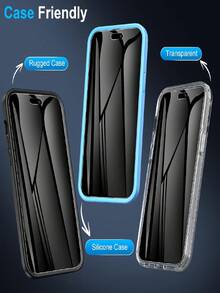 7 Pack Privacy Hydrogel Film Compatible With Iphone 18 Pro/18 Pro Max/17/17 Pro/17 Pro Max/17e/Air/16/16 Pro/15/14/Plus/13/13 Pro Max/12/11/X/XS MAX/XR Soft TPU Screen Protector, High Sensitivity Protective Film, Not Tempered Film - Clear - View 6