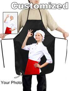 1pc Customized Apron, Gift For Dad, Father, Men, Women, Customizable Name, Personalized Photo, Logo, Image, Text, Ideal Chef Apron, Suitable For Female Chefs Cooking, Kitchen Apron, Personalized Waterproof Kitchen Apron, Customizable Logo, Image, Name, Chef Cooking Apron, Perfect For Mom, Husband, Girlfriend, Boyfriend, Father's Day, Valentine's Day, Mother's Day, Birthday, Anniversary, Graduation, Wedding And Other Occasions, Express Love, Unique - Multicolor - View 9