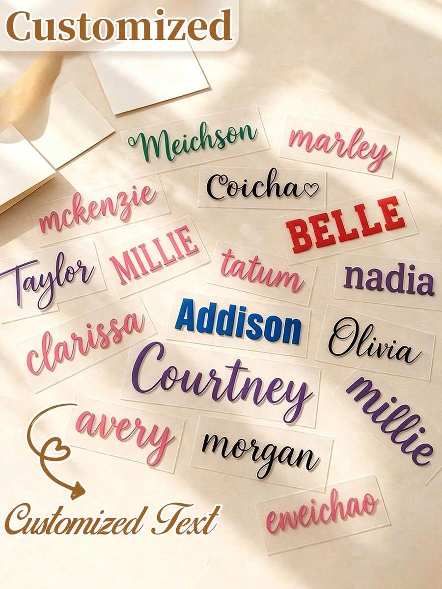 Personalized Name Stickers, Custom Waterproof Name Labels, Laptop Stickers, Tumbler Name Stickers, Car Window Decals