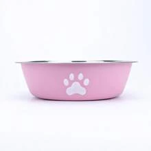 1pc Stainless Steel Pet Bowl, Dog Bowl, Cat Bowl, Non-Slip Water Bowl, Non-Slip Anti-Spill Pet Feeding Bowl, Suitable For Cats And Dogs Of All Sizes, Practical Home And Outdoor Portable Durable Pet Accessory - Colored Printed Bowls - View 24