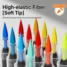 13-63 Colors Professional Art Acrylic Marker Set,Soft Tips,Suitable For Painting,Sketching Coloring,Perfect Great Gift For Friends,Back To School - Multicolor - View 3