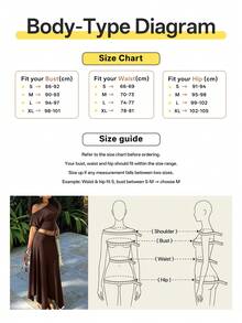 Setelan 2 Potong Asimetris Warna Putih untuk Musim Panas, Atasan Pinggang Berkerut dengan Rok Midi Berpotongan Asimetris, Busana Gaya Liburan yang Elegan - Coffee Brown - View 7