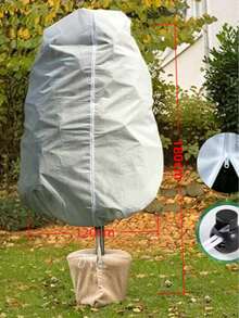 Winter Plant Cover, With Drawstring Zipper, Thickened Plant Frost Blanket, Non-Woven Polypropylene Frost Cover, Winter Windproof And Frost-Proof Shrub And Potted Plant Protection Cover, Outdoor Garden Flower Insect Cover, Windproof, Breathable And Frost-Proof, Suitable For Trees And Shrubs, Extend Frost Protection Season, UV-Resistant, Bird-Proof, Insect-Proof - Convenient Drawstring Design - Multicolor - View 12