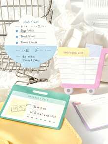1/4 Pack Cute Shaped Sticky Notes, 30 Sheets Self-Adhesive Memo Pads, Shopping List Food Diary Reading Record Planner Notes, Scrapbook Collage Student Office Stationery - one-size - View 2