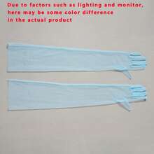 Bridal Accessory: 1 Pair Of Long Elbow Length Gloves For Women's Wedding, Prom Autumn Accessories,Elegant,Birthday - Baby Blue - View 6