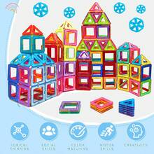 10/26/35pcs Medium 2S Transparent Magnetic Blocks, Transparent Magnetic Tiles, Suitable For DIY 3D Scene Construction, Can Be Freely Assembled And Stacked, Enhances Children's Spatial Perception, Suitable For Boys And Girls' Christmas Holiday And Birthday Gifts - Multicolor - View 5
