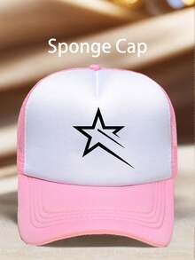 1pc Women Hat Shooting Star Printing Hats For Women Adjustable Design UV Protection Perfect For Outdoor Excursions, Hiking, Running And Everyday Wear - Multicolor - View 11