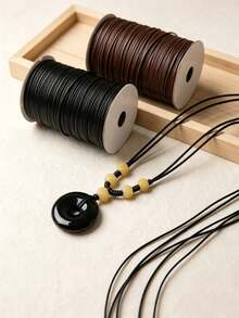 Hand-Woven Wax Cord, Non-Stretch Synthetic Leather Beaded Rope, Suitable For Beaded Bracelets, Keychains, Pendants, Tassel Crafts And DIY Jewelry Making, Also Can Be Used As Sweater Chain Hanging Rope; Suitable For Christmas, Thanksgiving Handmade Crafts. - Multicolor - View 9