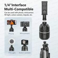 AXNEN AI Gimbal Stabilizer, Suitable For Smartphones, 360° Auto Face Tracking, Desktop Tracking Gimbal Stand, Applicable For Cameras & Action Cameras, Optional Remote Control, Suitable For Summer Vacation, Travel, Outdoor Activities, Live Streaming Selfie Stick, Tripod, High Load Capacity - Multicolor - View 9