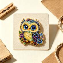 Kawaii Owl With Flowers Enamel Pins , Multicolor Cartoon Bird Brooch, Cute Lapel Pin For Backpack Jacket Hat, Lovely Animal For Man Women Friends - Multicolor - View 9