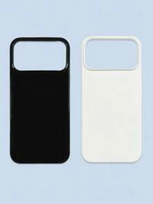 2件組極簡黑白亮面手機殼，經典黑白配色，百搭手機殼，相容 iPhone 16、16 Pro Max、16 Pro、16 Plus，相容 iPhone 18 Pro/18 Pro Max，以及 S26/S26 Plus/S26 Ultra 國際版，生日禮物 - 黑與白 - 查看 49