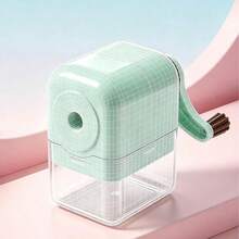 Hand-Crank Pencil Sharpener, Highly Attractive Design, Automatic Pencil Feed, Effortless Pencil Sharpener For Students And Office Use - Multicolor - View 3